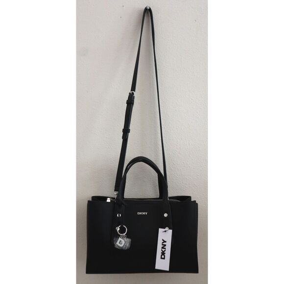 DKNY R53DAN01 Black PU Leather Marla Triple Compartment Shoulder/X-body Bag - Picture 15 of 16
